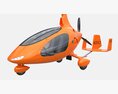 Gyroplane Autogyro Cavalon Orange 3Dモデル