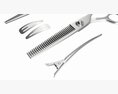 Hair Cutting Thinning Scissors Set Steel 3D 모델 