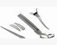 Hair Cutting Thinning Scissors Set Steel 3D模型