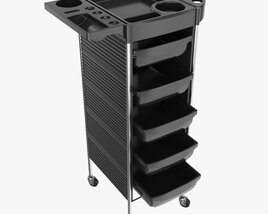 Hairdresser Organizer Trolley With Accessory Holder Modèle 3D