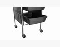 Hairdresser Organizer Trolley With Accessory Holder 3Dモデル