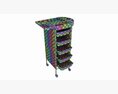 Hairdresser Organizer Trolley With Accessory Holder Modèle 3d