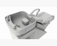 Hairdresser Sink Washing Station With Chair 3D 모델 