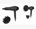 Hair Dryer With Accessories 3d model