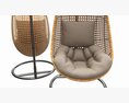 Hanging Armchair With Cushions 01 3D модель