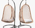 Hanging Armchair With Cushions 02 3d model