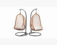 Hanging Armchair With Cushions 02 Modelo 3D