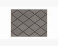 Indoor Rectangle Soft Rug Carpet Grey 3D модель