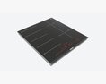 Induction Hob Multi Surface Glass Black 01 3D 모델 
