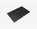 Induction Hob Multi Surface Glass Black 02 3d model