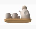 Japanese Ceramic Sake Set 03 3D 모델 