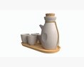 Japanese Ceramic Sake Set 03 Modelo 3d
