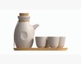 Japanese Ceramic Sake Set 03 Modelo 3d