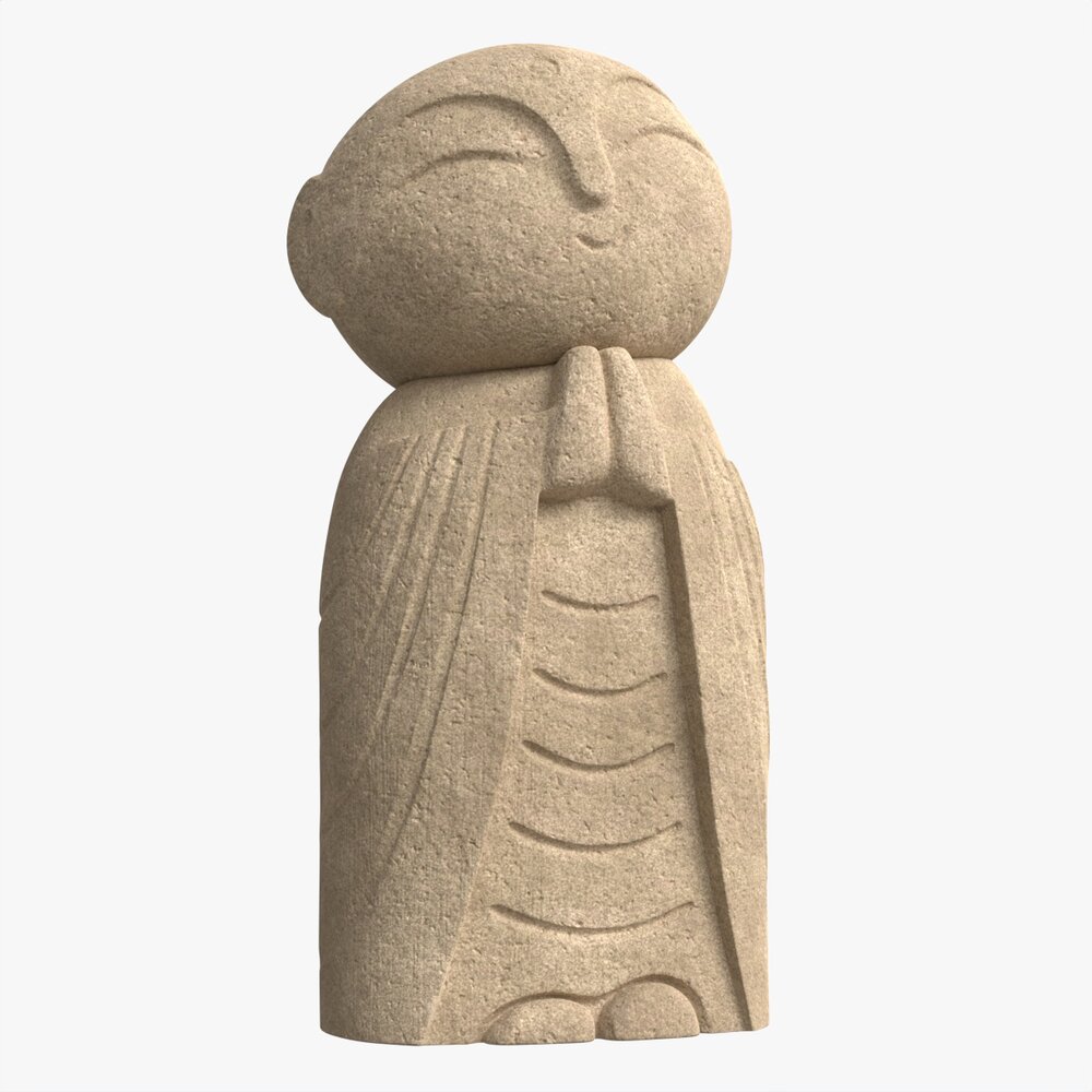 Japanese Jizo Figurine 3D model