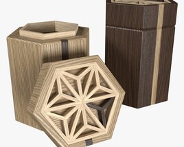 Japanese Kumiko Tea Box 3D 모델 