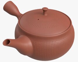 Japanese Kyusu Ceramic Teapot 01 3D 모델 