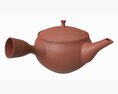Japanese Kyusu Ceramic Teapot 01 3D 모델 