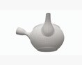 Japanese Kyusu Ceramic Teapot 01 Modello 3D