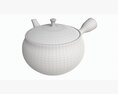 Japanese Kyusu Ceramic Teapot 01 3D модель