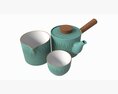 Japanese Kyusu Ceramic Teapot 02 3D модель