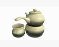 Japanese Kyusu Tea Set With Warmer 01 3D模型
