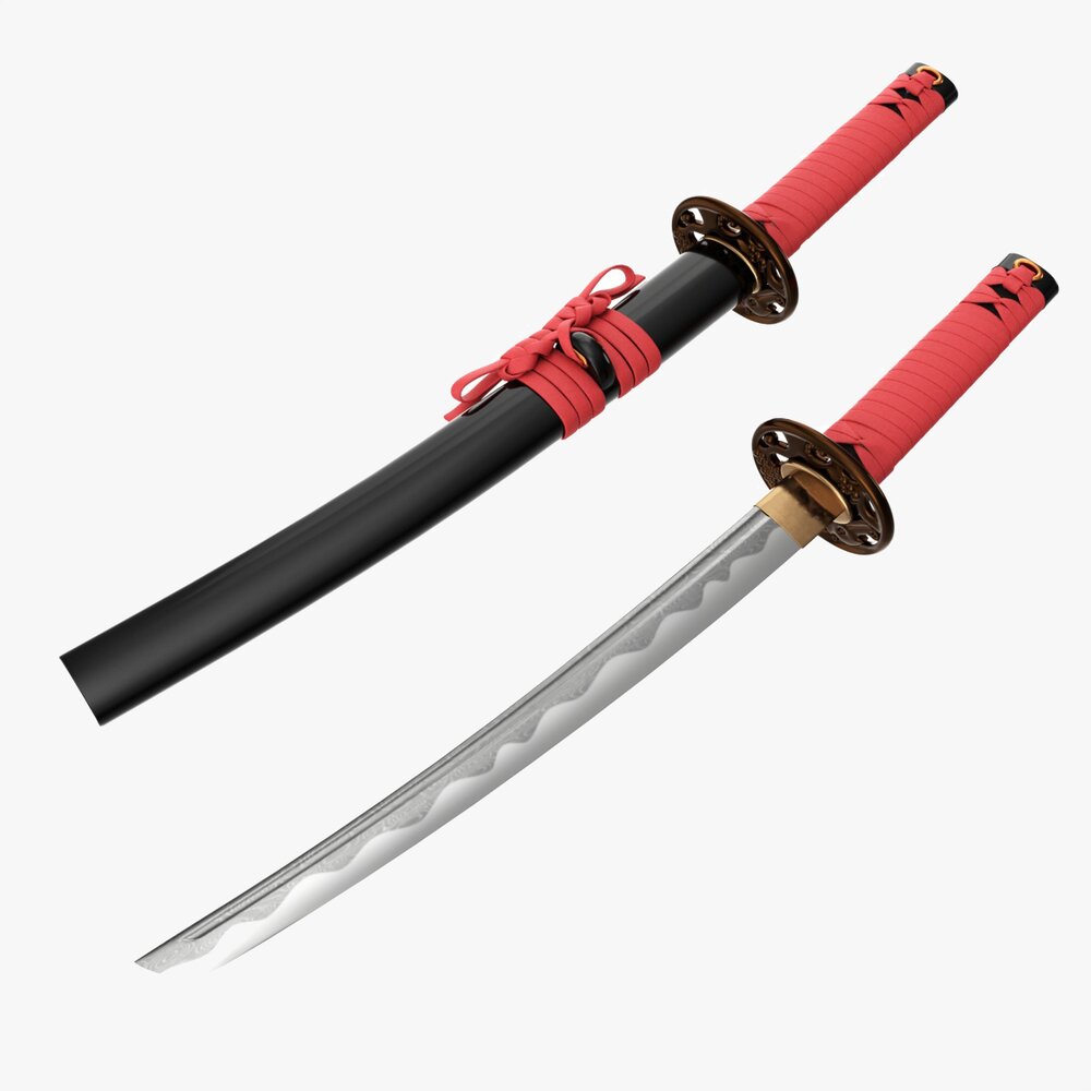 Japanese Short Sword O Tanto 3D 모델 