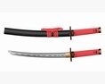 Japanese Short Sword O Tanto 3D-Modell