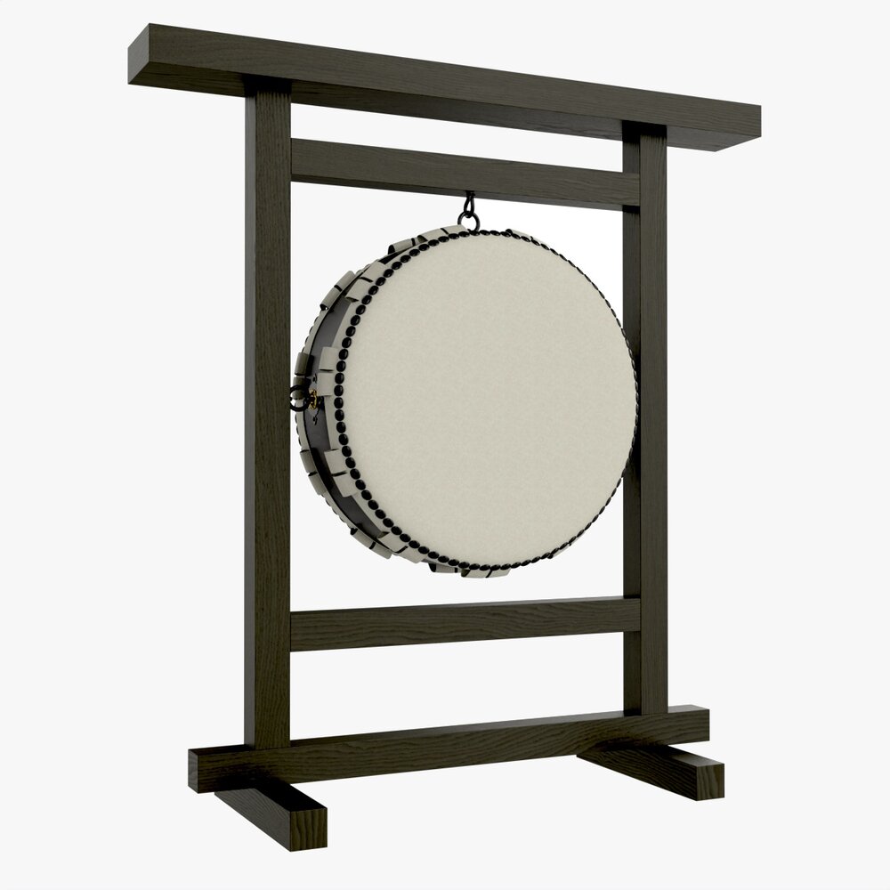 Japanese Taiko Ohira Drum Hanging Modelo 3d