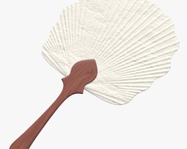 Japanese Uchiwa Hand Fan 03 3Dモデル