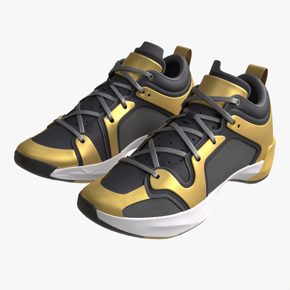Low Basketball Shoes 3D model