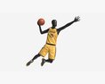 Male Mannequin In Basketball Uniform In Action 01 3D-Modell