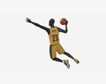Male Mannequin In Basketball Uniform In Action 01 3d model