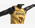 Male Mannequin In Basketball Uniform In Action 01 Modello 3D