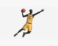 Male Mannequin In Basketball Uniform In Action 01 3D модель