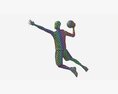 Male Mannequin In Basketball Uniform In Action 01 3D 모델 