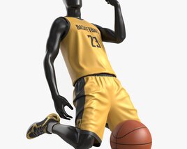 Male Mannequin In Basketball Uniform In Action 03 Modèle 3D