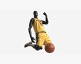 Male Mannequin In Basketball Uniform In Action 03 Modello 3D