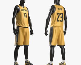 Male MannequinIn Basketball Uniform Standing 3D model