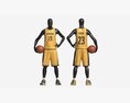 Male Mannequin In Basketball Uniform Standing With Ball Modelo 3D