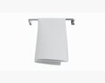 Metal Towel Rail With Folded Towel 01 3D 모델 