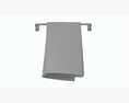 Metal Towel Rail With Folded Towel 01 3Dモデル