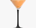 Martini Glass With Orange Juice 3D модель