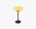 Martini Glass With Orange Juice Modèle 3d