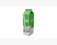 Milk Packaging Box 1000 Ml Mockup 3d model