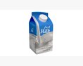 Milk Packaging Box With Cap 500 Ml Mockup 01 3D модель