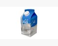Milk Packaging Box With Cap 500 Ml Mockup 01 3d model