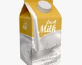 Milk Packaging Box With Cap 500 Ml Mockup 02 3D-Modell