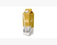 Milk Packaging Box With Cap 1000 Ml Mockup Modèle 3d
