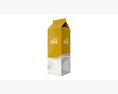 Milk Packaging Box With Cap 1000 Ml Mockup 3D 모델 