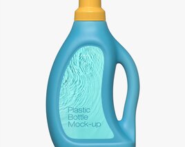 Plastic Bottle With Handle Mockup 01 Modèle 3D